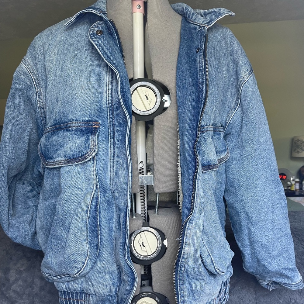 Wild Fable oversized denim jacket. “Sherpa” lined. Worn once.